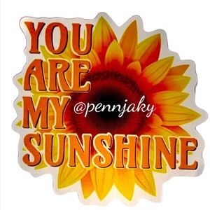 🌻2 for $9 or 4 for $15🌻 Pretty Sunflower 🌻 You are my sunshine decal